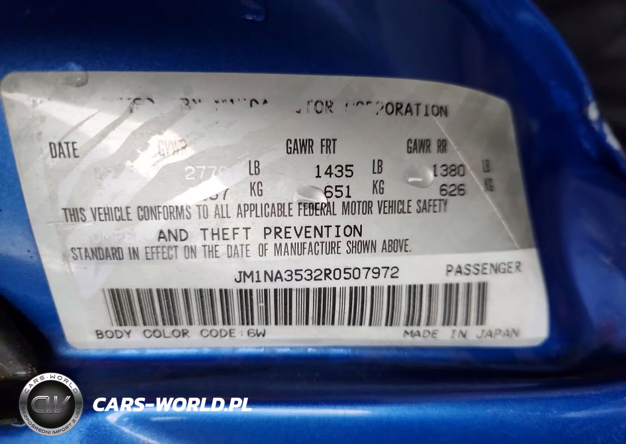 1994 Mazda Mx-5 Miata Base VIN:JM1NA3532R0507972 - 12