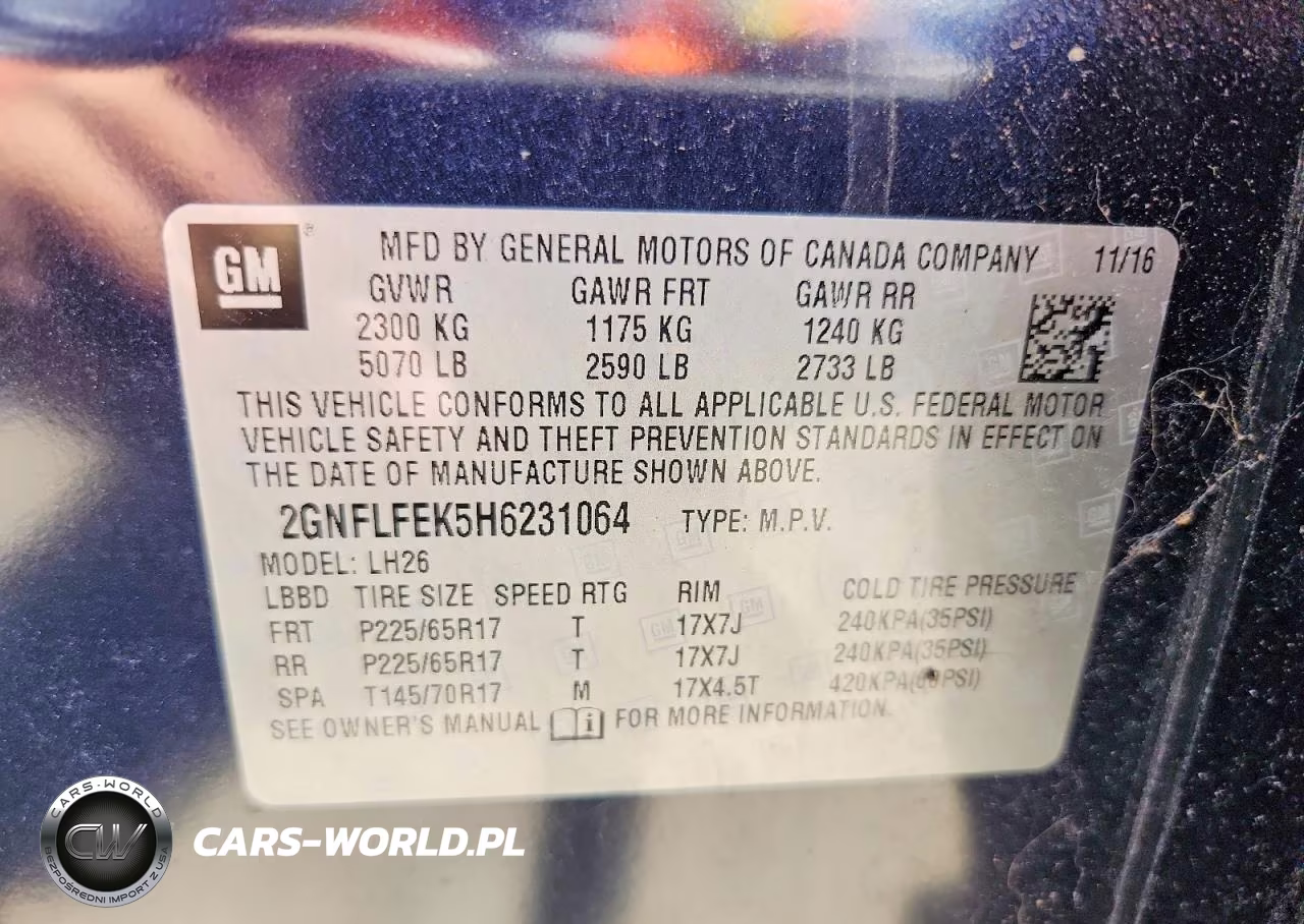 2017 Chevrolet Equinox Lt VIN:2GNFLFEK5H6231064 - 13