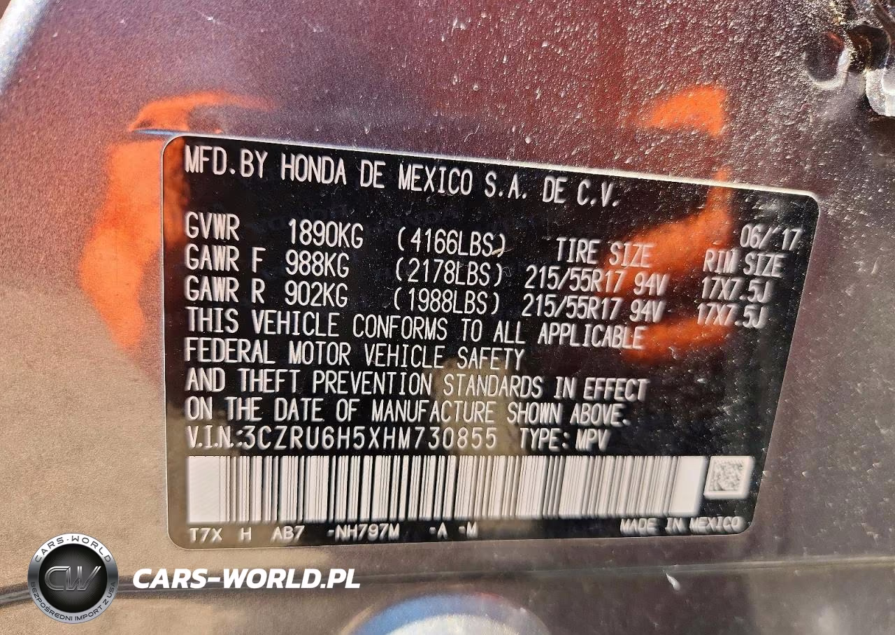 2017 Honda Hr-V Ex VIN:3CZRU6H5XHM730855 - 13