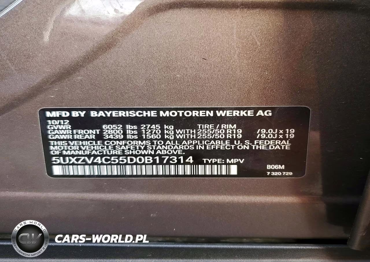 2013 BMW X5 xDrive35I VIN:5UXZV4C55D0B17314 - 13