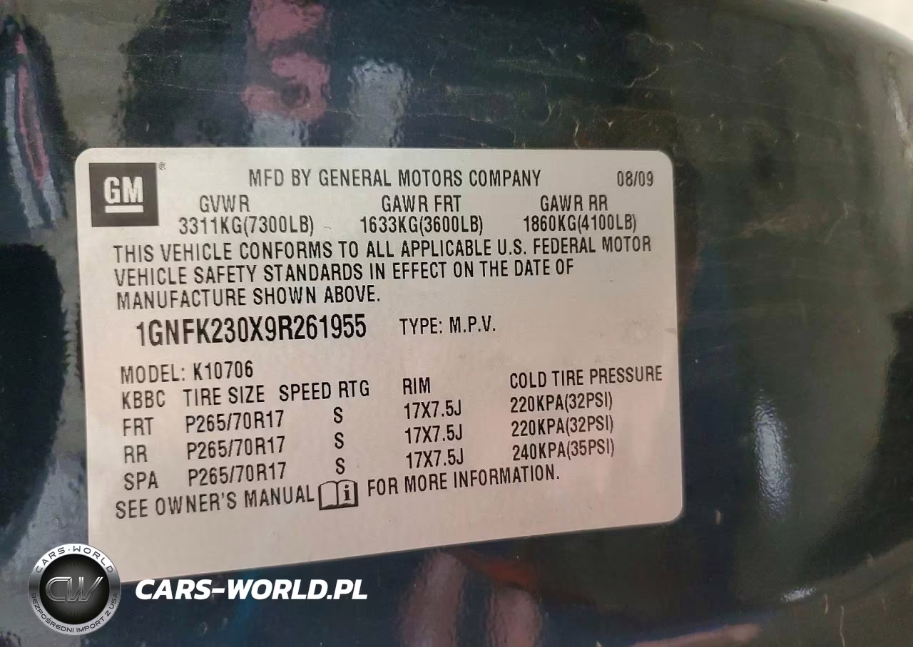 2009 Chevrolet Tahoe K1500 Lt VIN:1GNFK230X9R261955 - 13