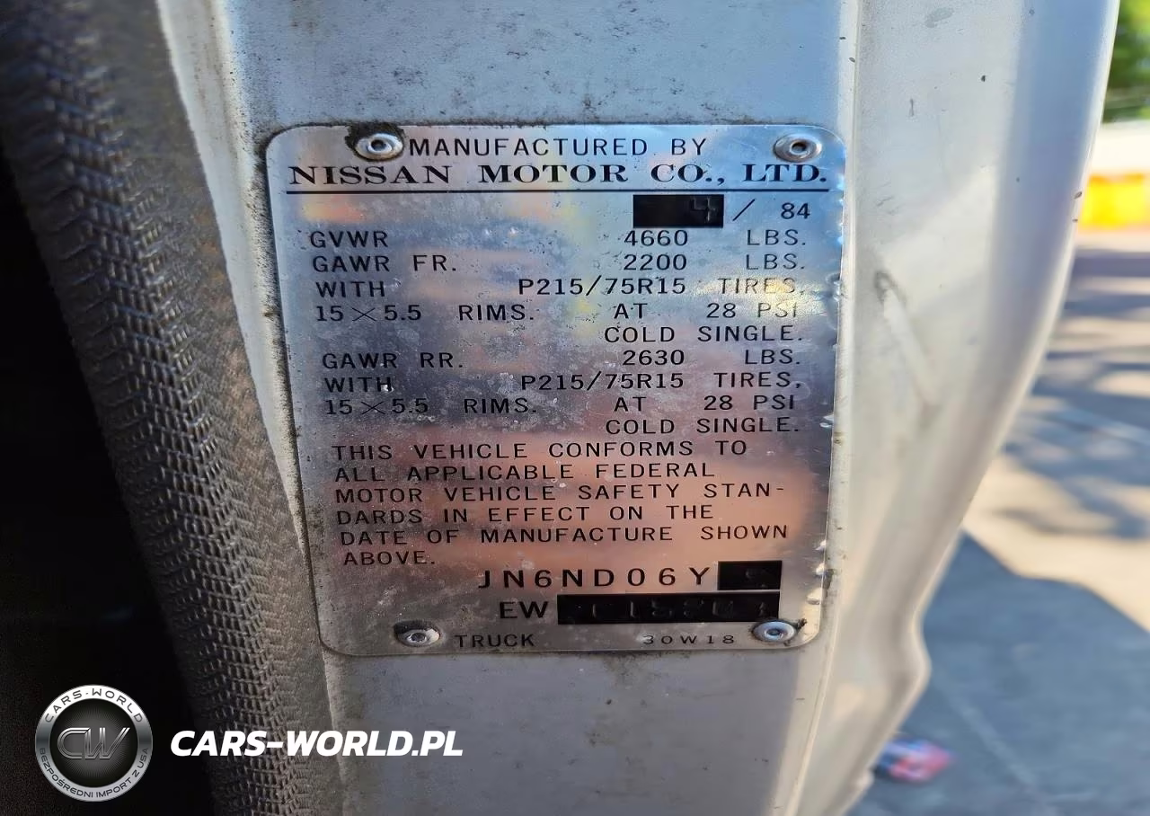 1984 Datsun 720 King Cab 4X4 VIN:JN6ND06Y5EW016803 - 12