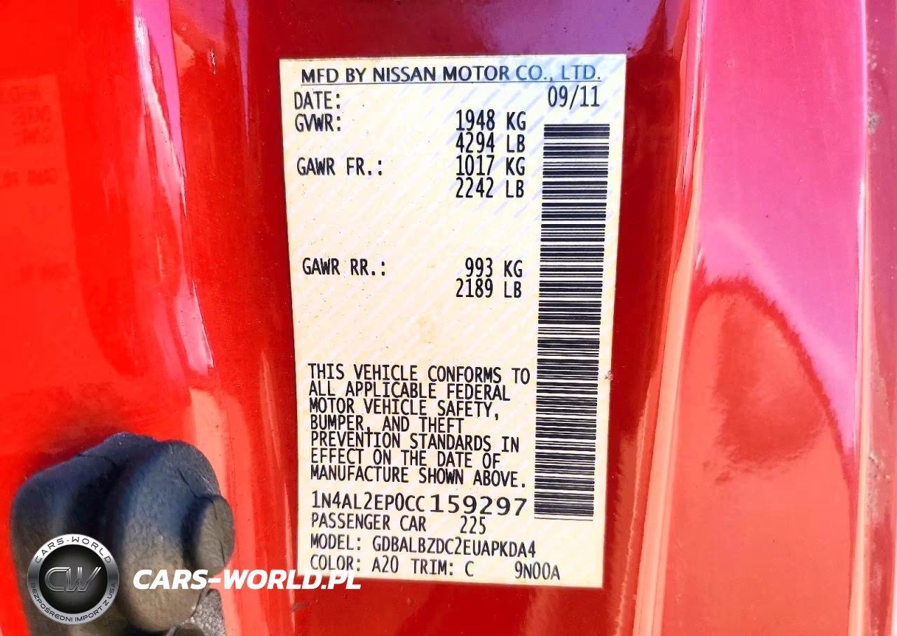 2012 Nissan Altima VIN:1N4AL2EP0CC159297 - 12