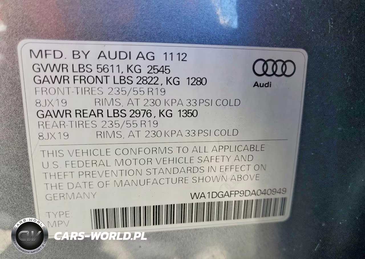 2013 Audi Q5 Premium Plus VIN:WA1DGAFP9DA040949 - 13