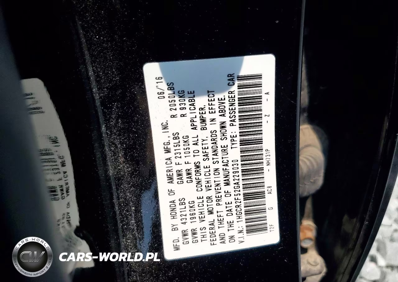 2016 Honda Accord Sport VIN:1HGCR2F52GA229030 - 12