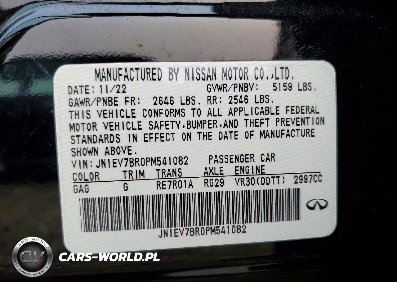 2023 Infiniti Q50 Luxe VIN:JN1EV7BR0PM541082 - 12