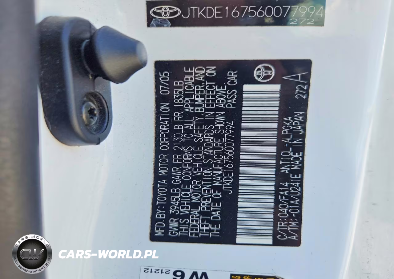 2006 Scion Tc Base VIN:JTKDE167560077994 - 12