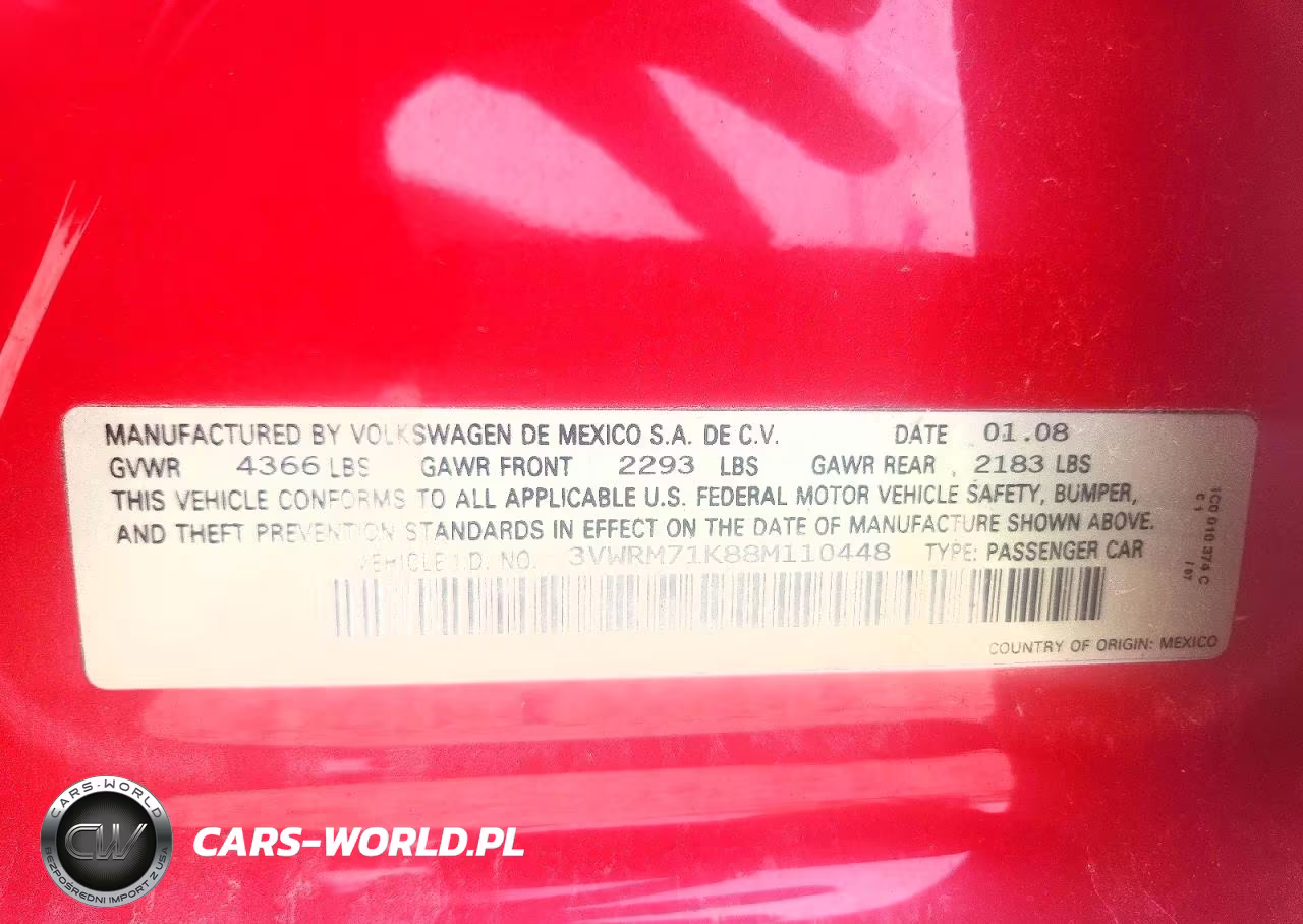 2008 Volkswagen Jetta Se VIN:3VWRM71K88M110448 - 12