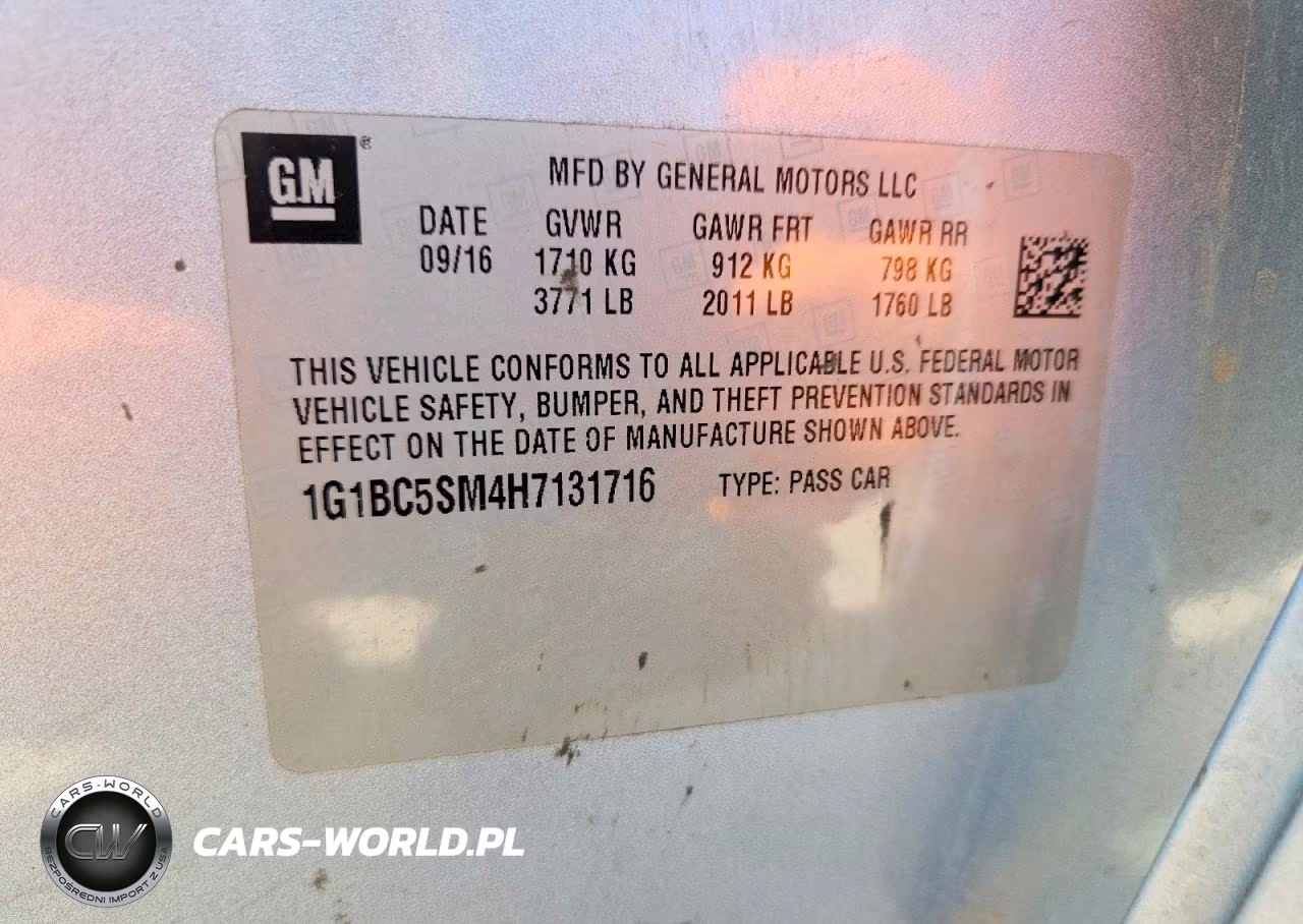 2017 Chevrolet Cruze Ls VIN:1G1BC5SM4H7131716 - 12