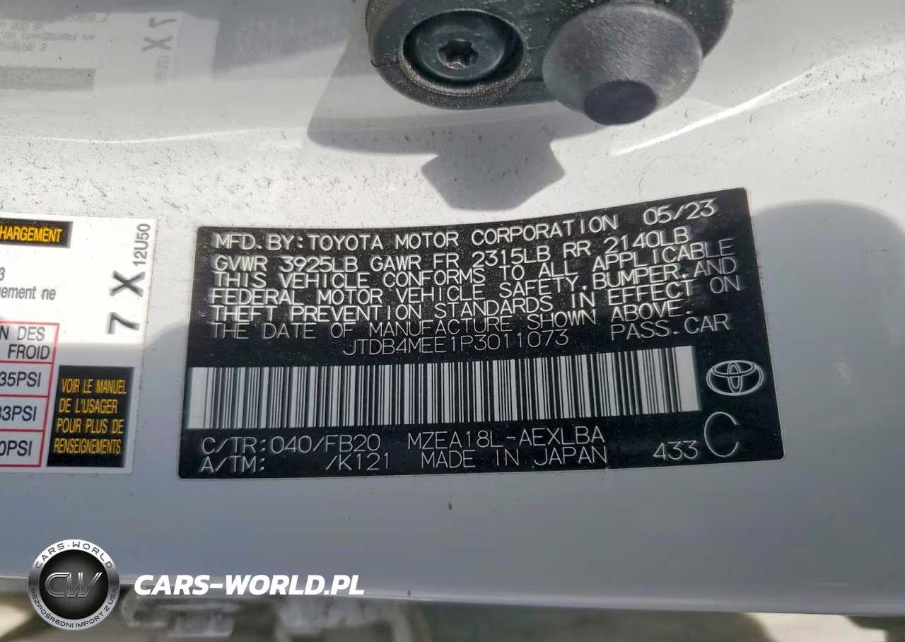 2023 Toyota Corolla Le VIN:JTDB4MEE1P3011073 - 12