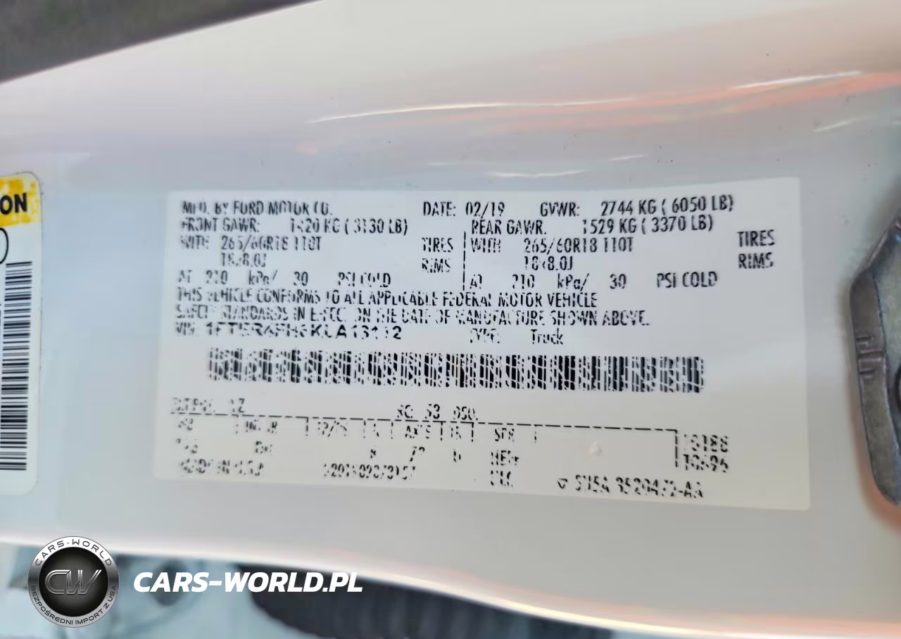 2019 Ford Ranger Xl VIN:1FTER4FH6KLA13112 - 13
