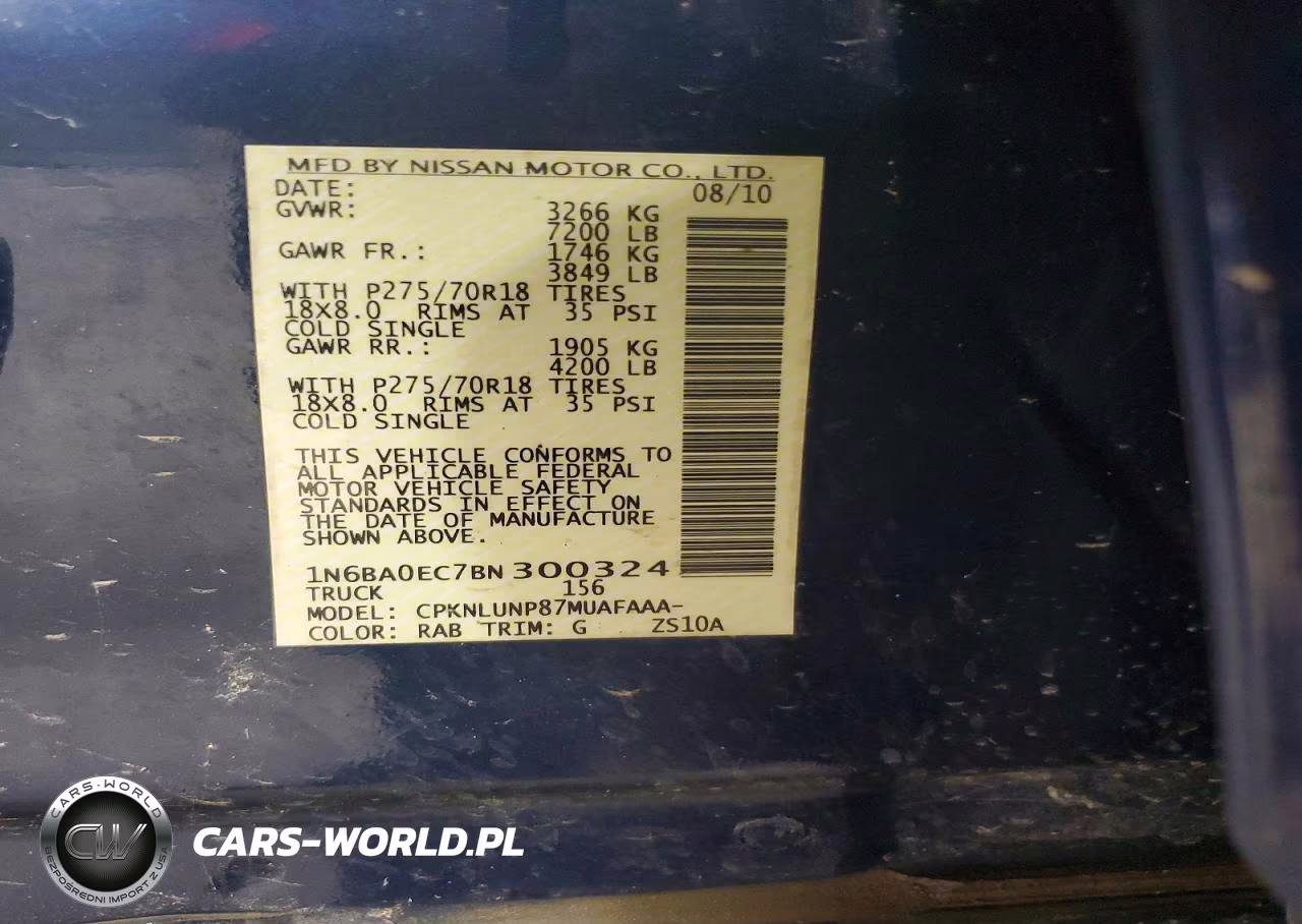 2011 Nissan 350C VIN:1N6BA0EC7BN300324 - 12