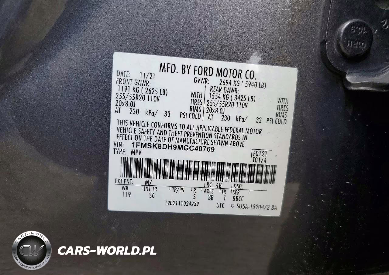 2021 Ford Explorer Xlt VIN:1FMSK8DH9MGC40769 - 13