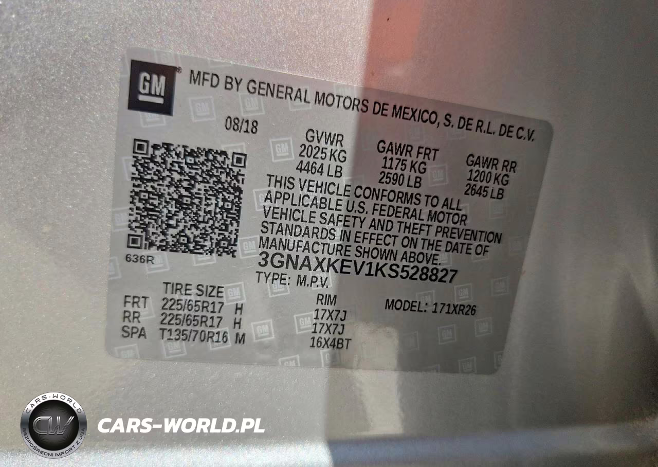 2019 Chevrolet Equinox Lt VIN:3GNAXKEV1KS528827 - 13