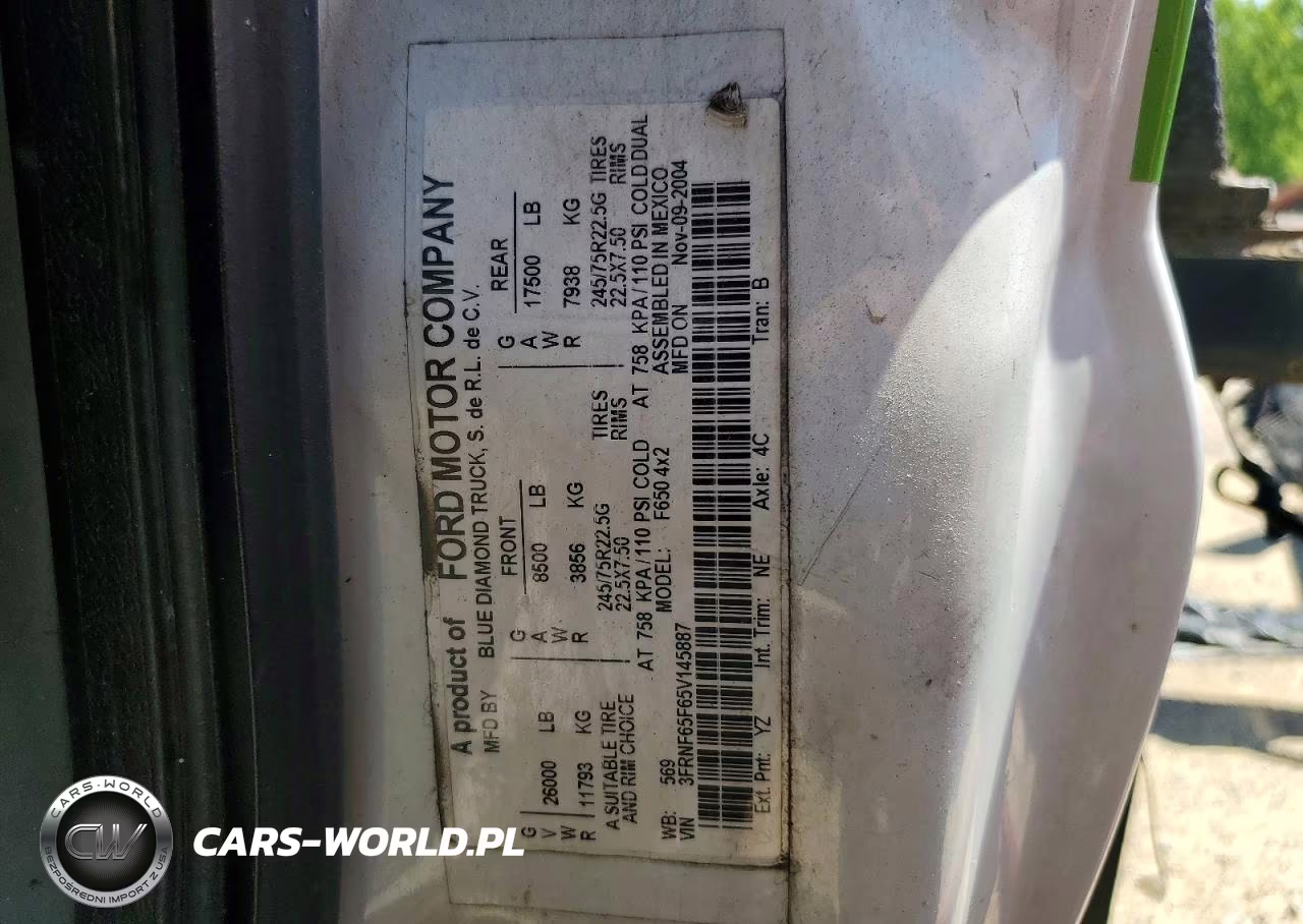 2005 Ford F650 Super Duty VIN:3FRNF65F65V145887 - 13