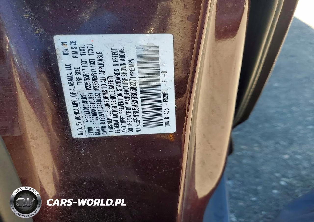 2011 Honda Odyssey Exl VIN:5FNRL5H6XBB058237 - 13