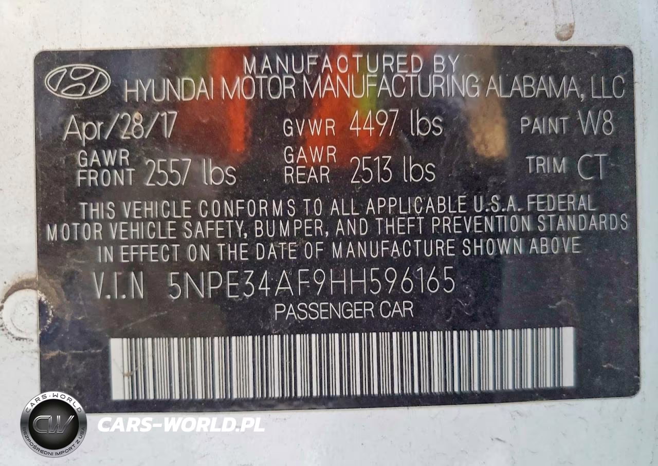 2017 Hyundai Sonata Sport VIN:5NPE34AF9HH596165 - 12