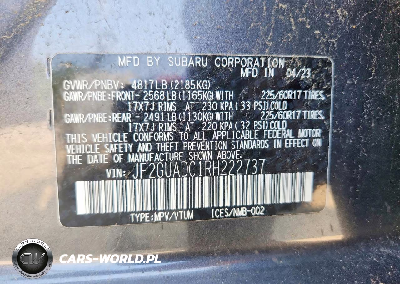 2024 Subaru Crosstrek Premium VIN:JF2GUADC1RH222737 - 13