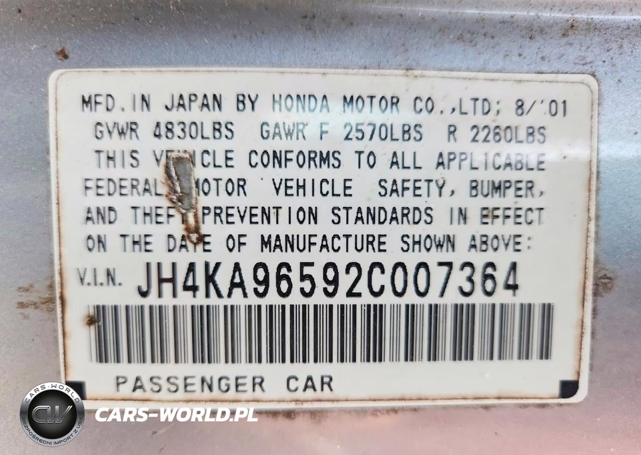 2002 Acura 3.5Rl VIN:JH4KA96592C007364 - 13