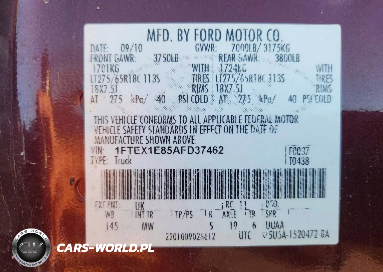 2009 Ford F-150 VIN:1FTEX1E85AFD37462 - 12