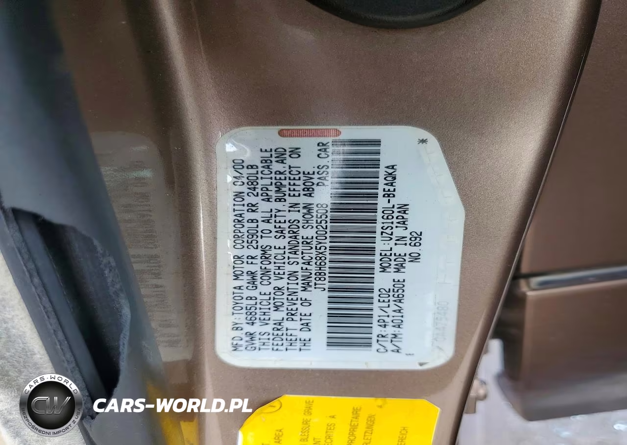 2000 Lexus Gs 400 VIN:JT8BH68X5Y0025508 - 13