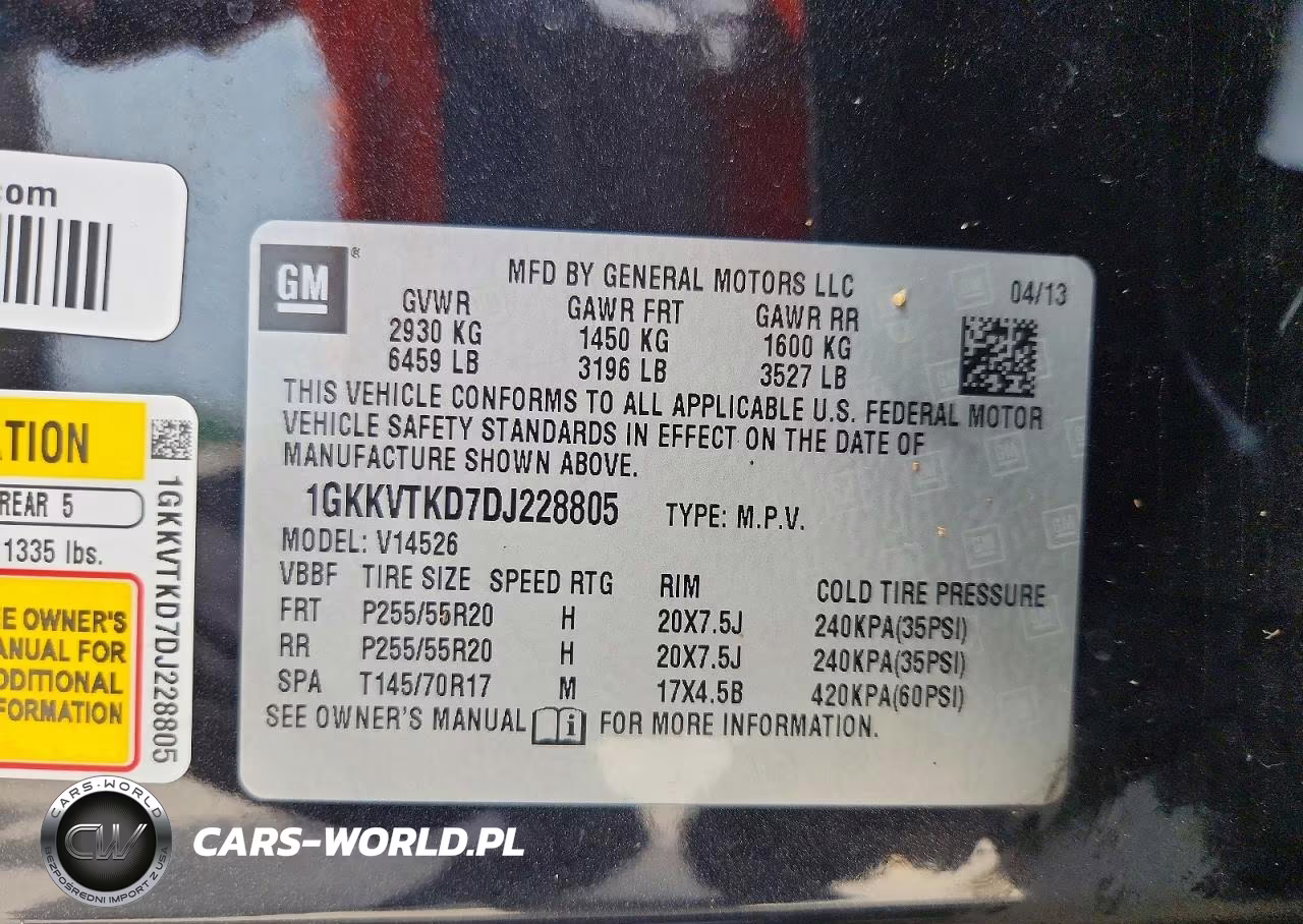 2013 GMC Acadia Denali VIN:1GKKVTKD7DJ228805 - 13