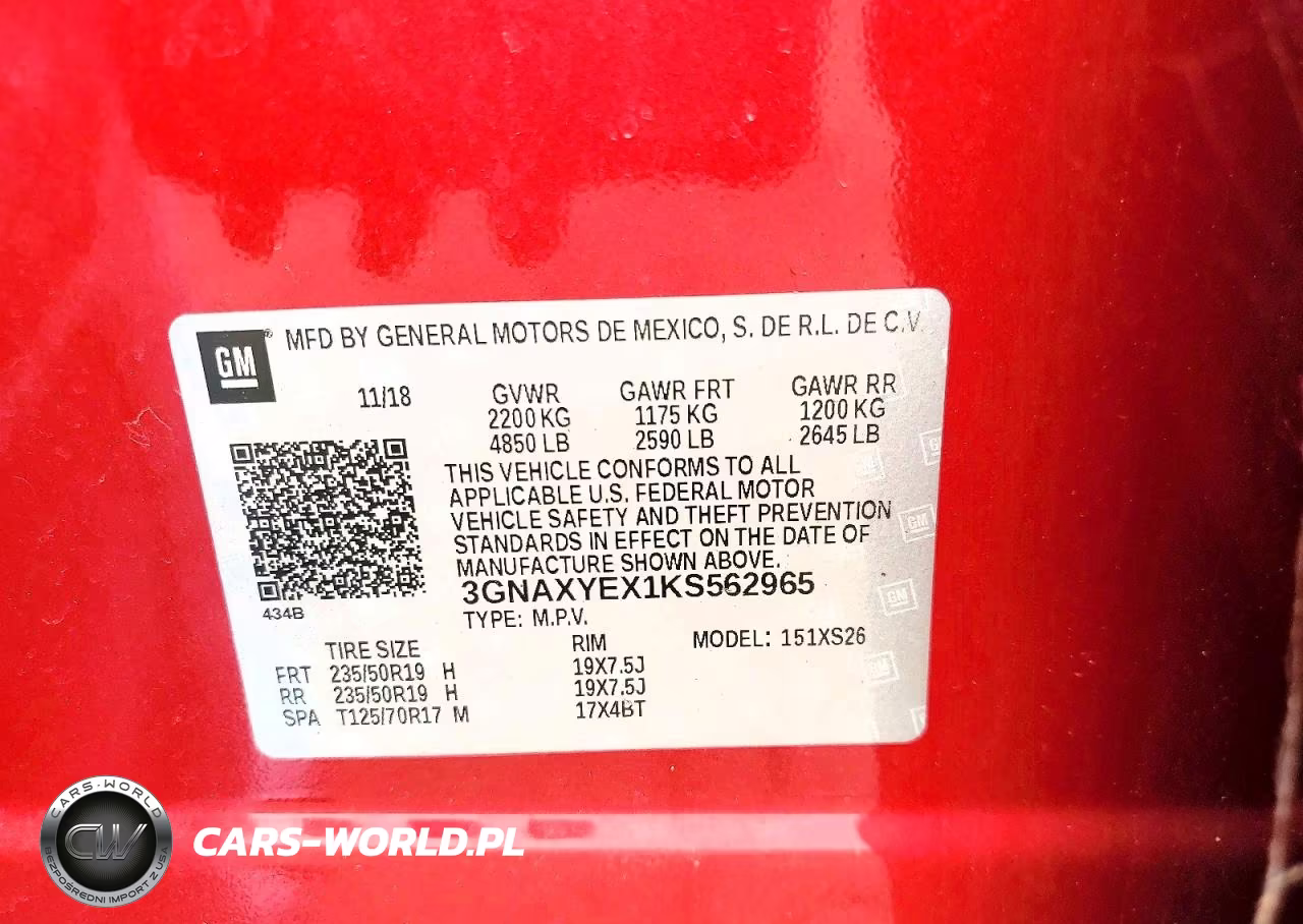 2019 Chevrolet Equinox Premier VIN:3GNAXYEX1KS562965 - 13