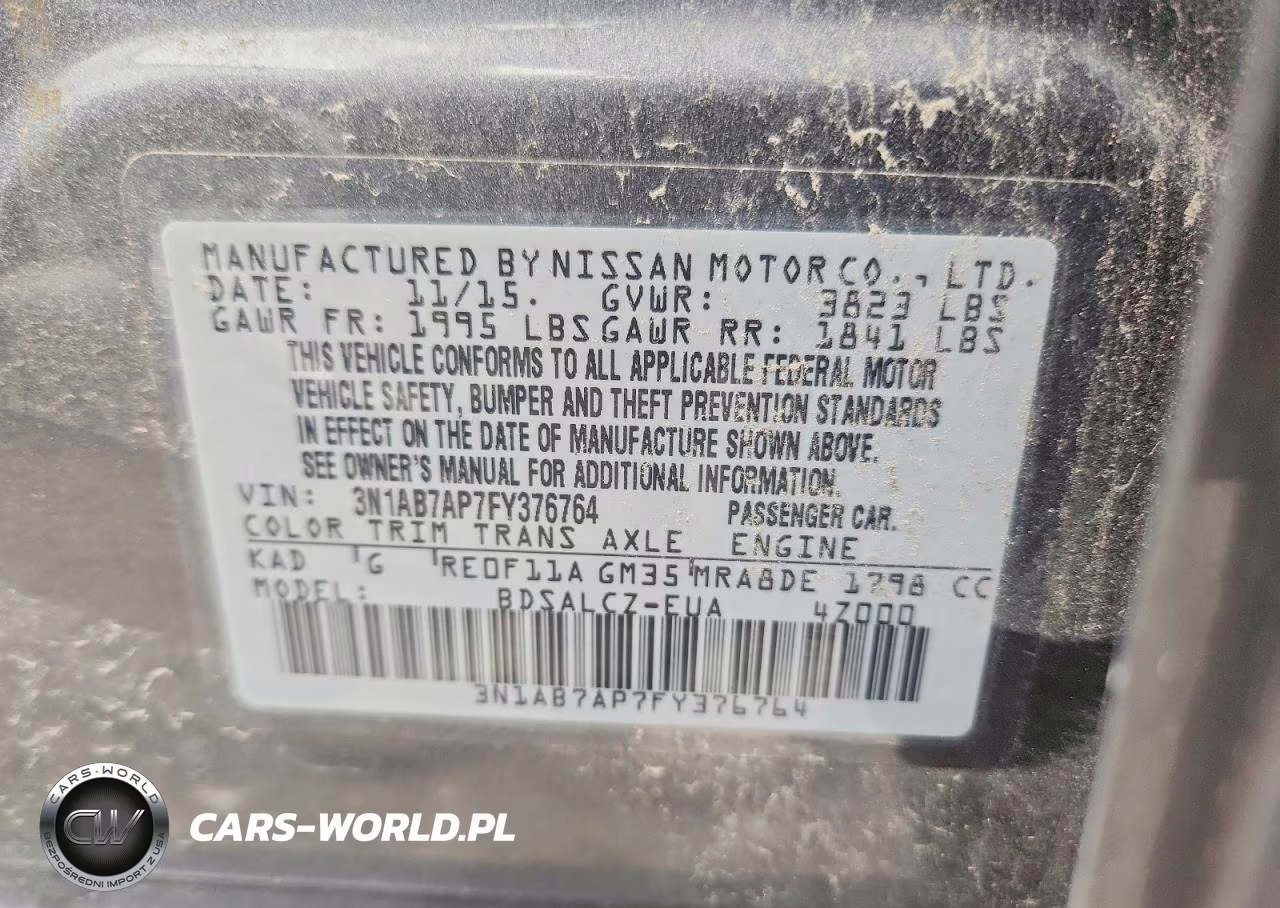 2015 Nissan Sentra S VIN:3N1AB7AP7FY376764 - 12
