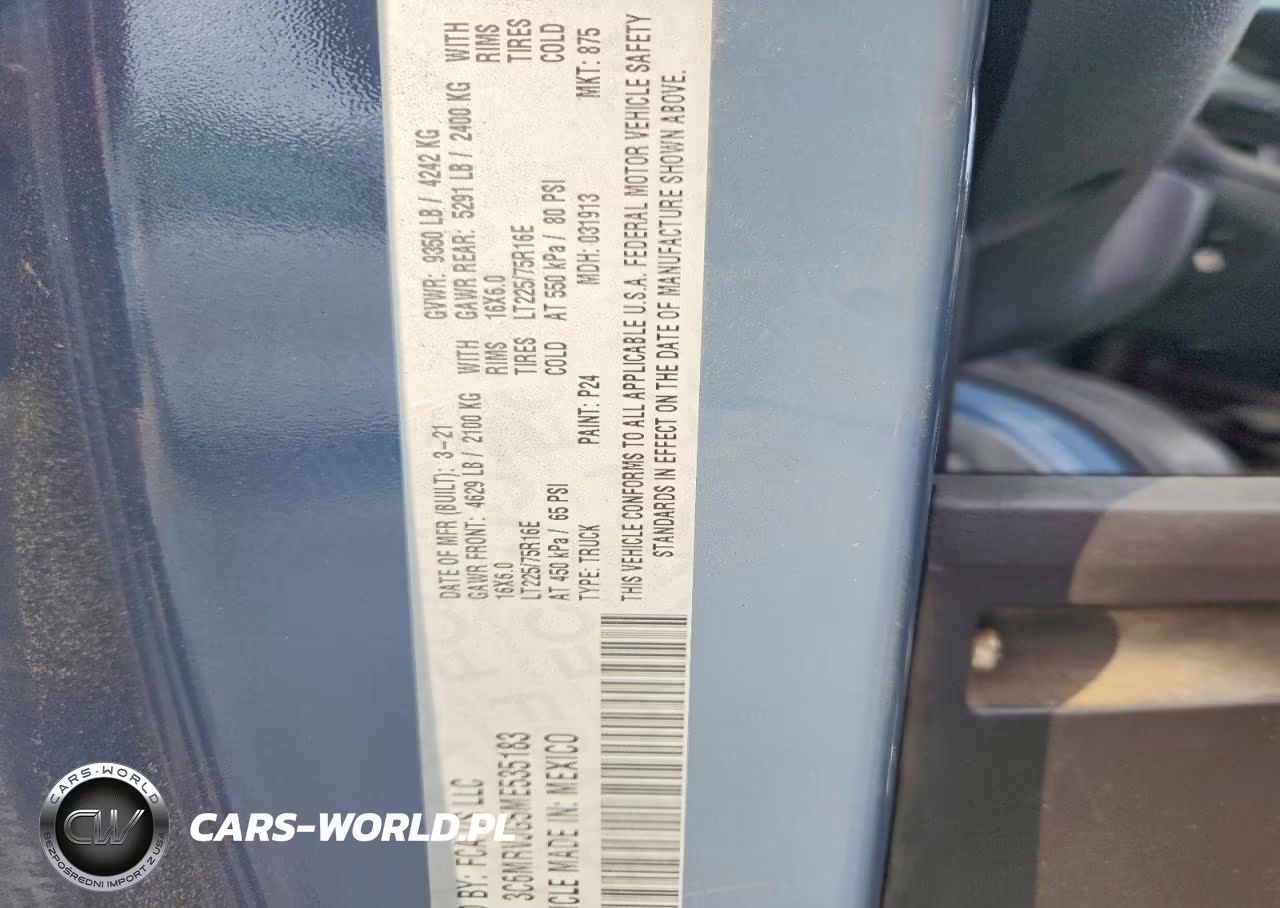 2021 Ram Promaster 3500 Delivery Van VIN:3C6MRVJG5ME535183 - 13