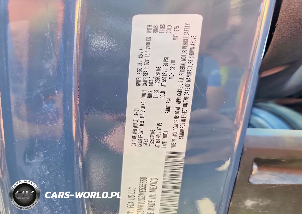 2021 Ram Promaster 3500 Delivery Van VIN:3C6MRVJG2ME535660 - 12