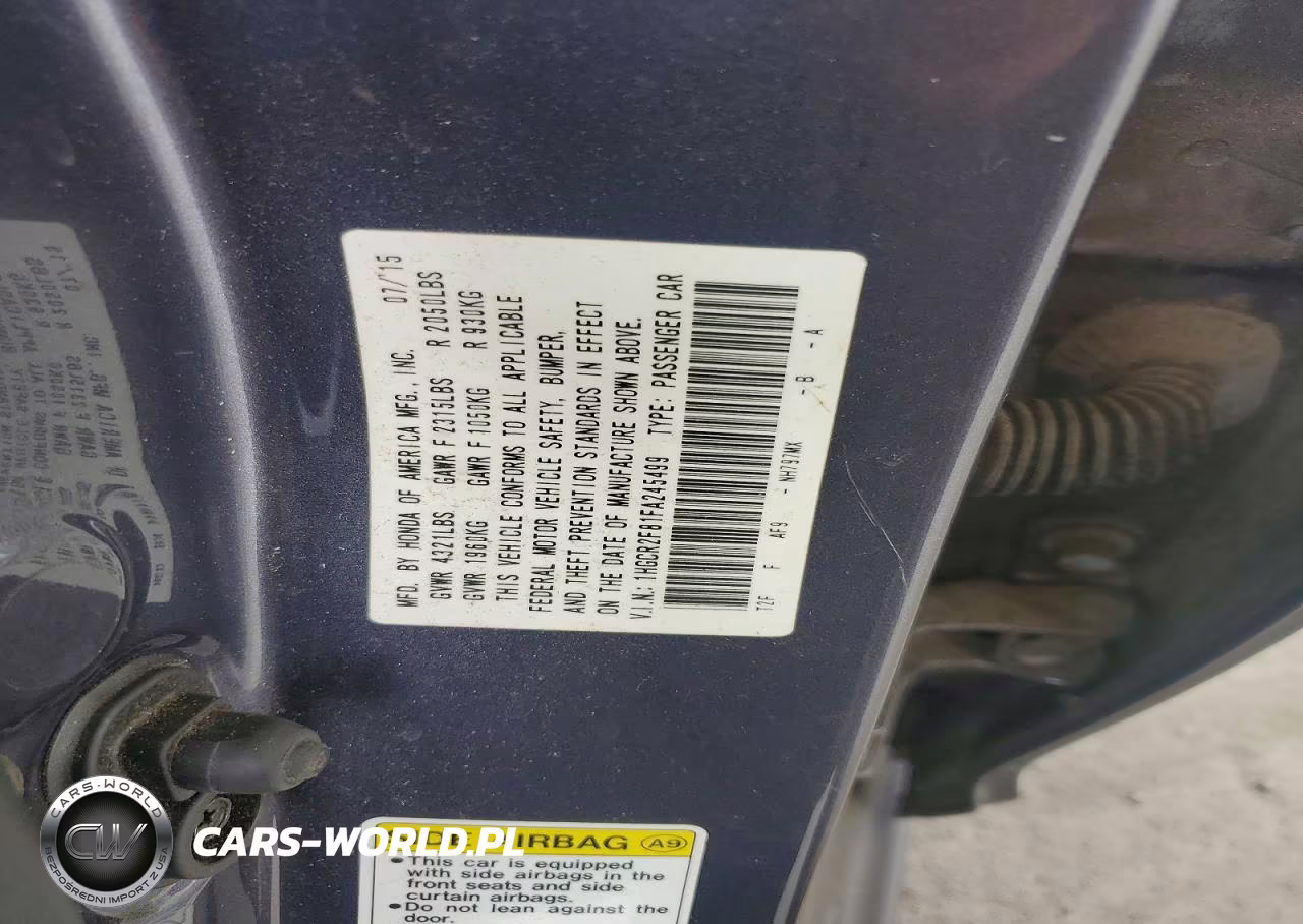 2015 Honda Accord Exl VIN:1HGCR2F81FA245499 - 12