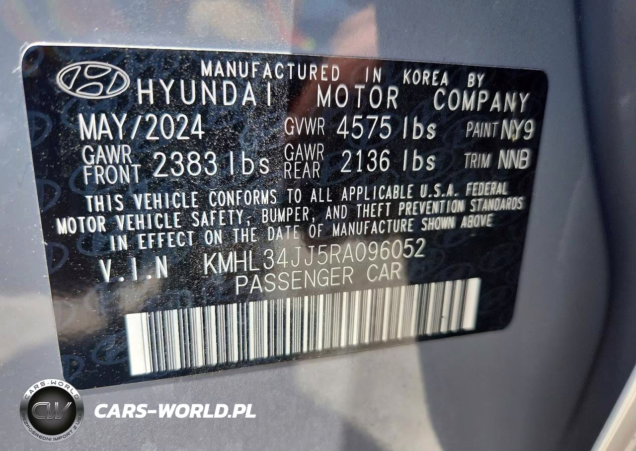 2024 Hyundai Sonata Hybrid Sel VIN:KMHL34JJ5RA096052 - 12