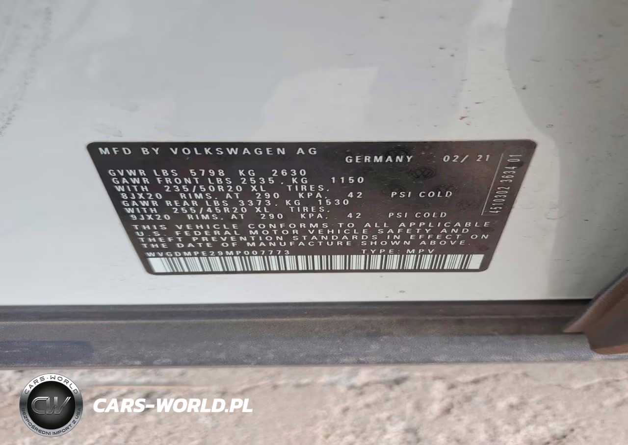 2021 Volkswagen Id.4 First Edition VIN:WVGDMPE29MP007773 - 13