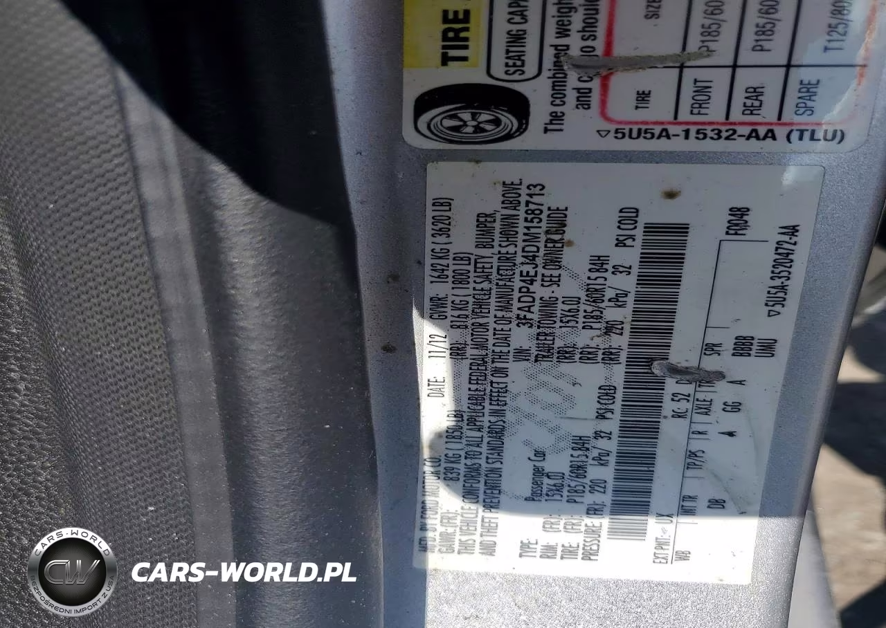 2013 Ford Fiesta Se VIN:3FADP4EJ4DM158713 - 12
