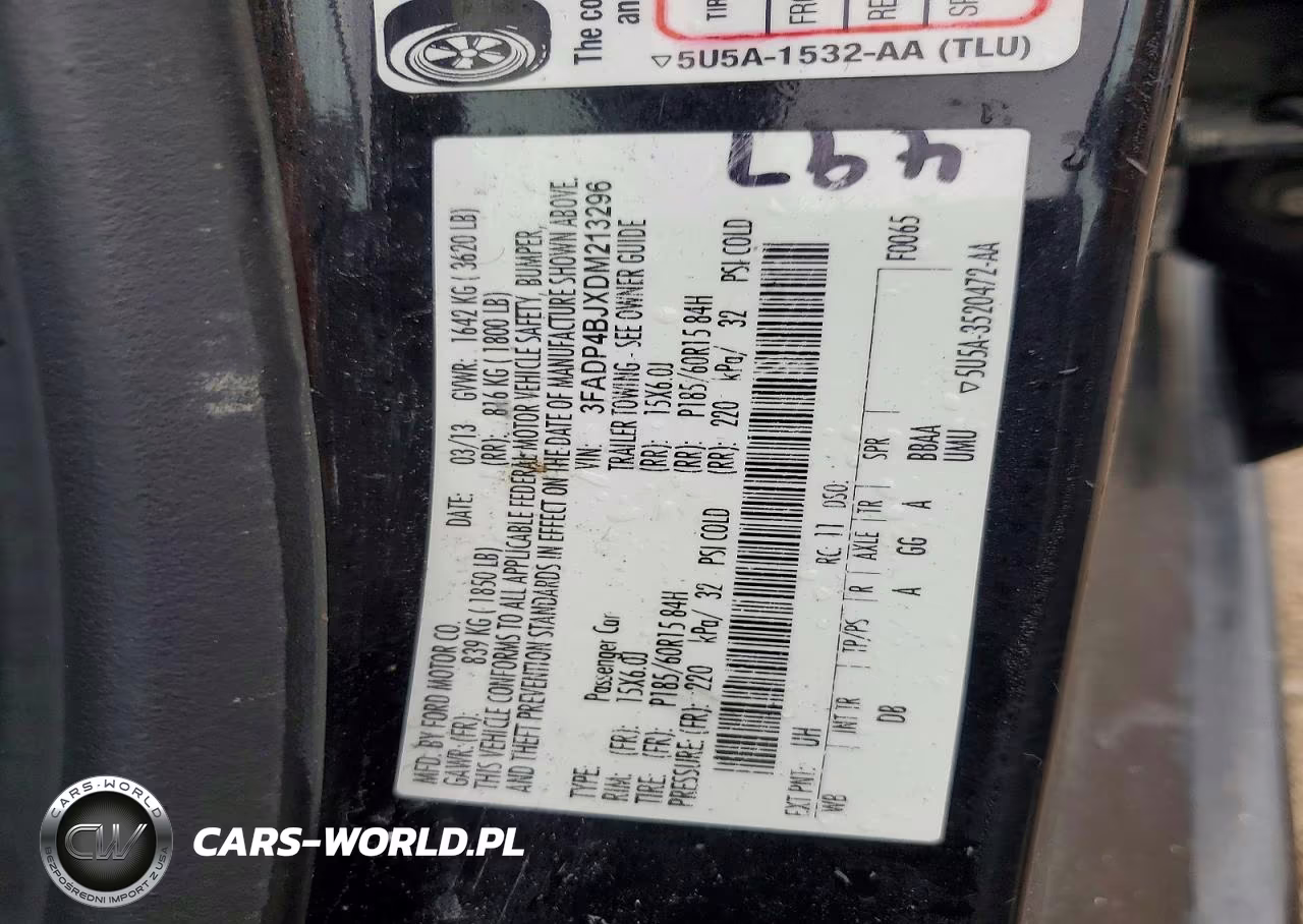 2013 Ford Fiesta Se VIN:3FADP4BJXDM213296 - 12