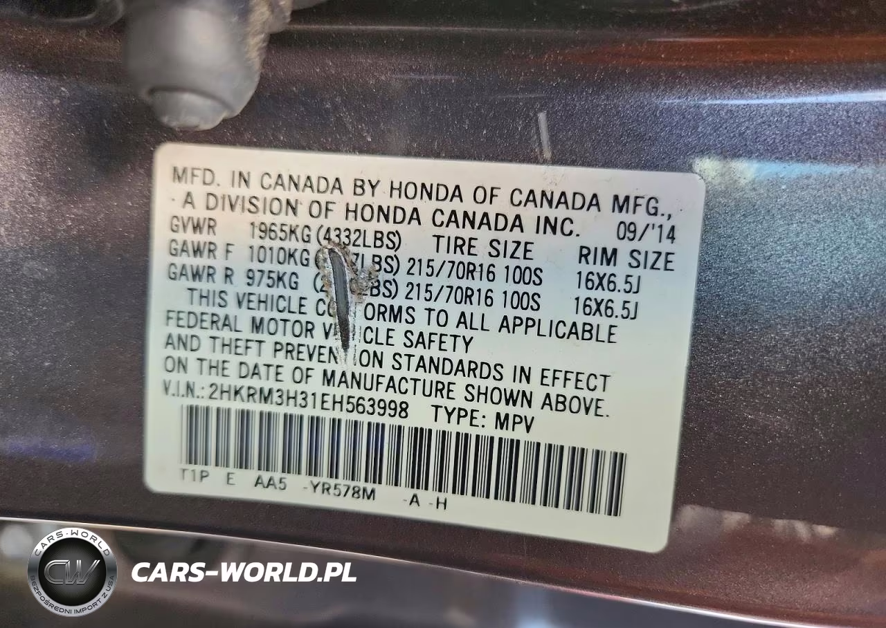 2014 Honda Cr-V Lx VIN:2HKRM3H31EH563998 - 13