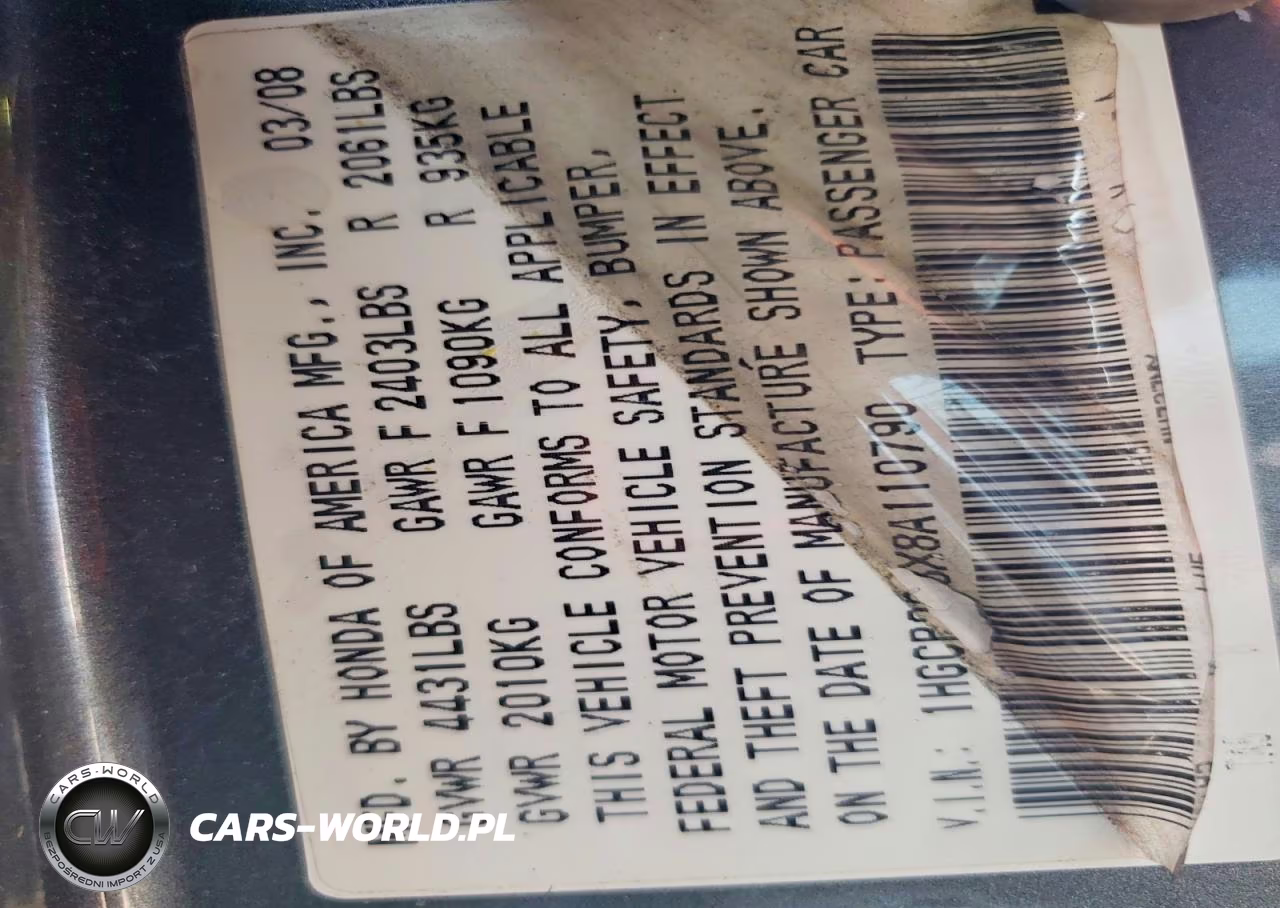 2008 Honda Accord Exl VIN:1HGCP268X8A110790 - 12