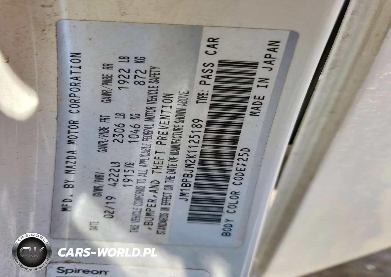 2019 Mazda 3 VIN:JM1BPBJM2K1125189 - 13
