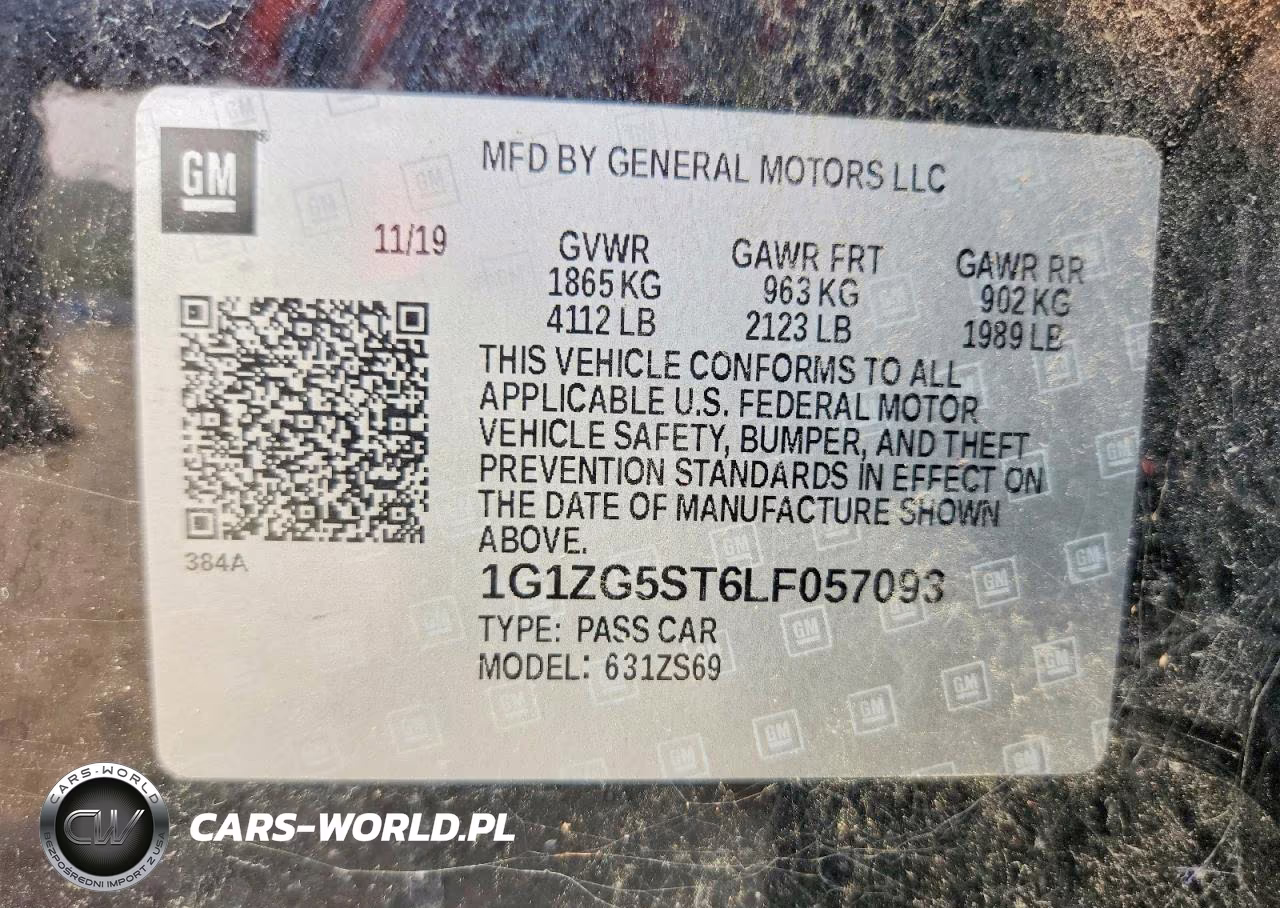 2020 Chevrolet Malibu Rs VIN:1G1ZG5ST6LF057093 - 13
