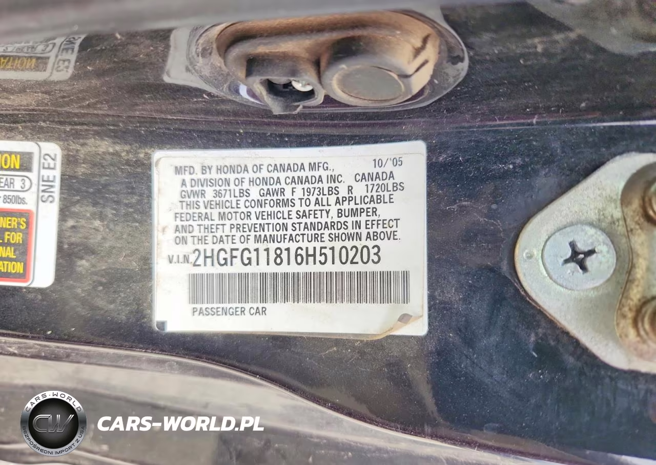 2006 Honda Civic VIN:2HGFG11816H510203 - 13