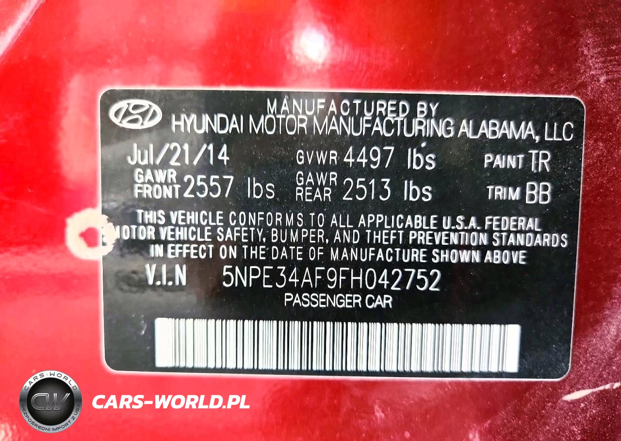 2015 Hyundai Sonata Sport VIN:5NPE34AF9FH042752 - 12