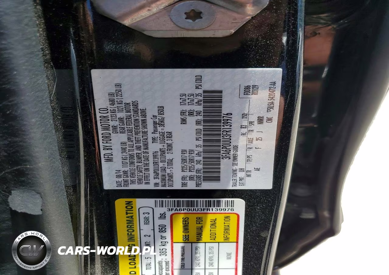2015 Ford Fusion S Hybrid VIN:3FA6P0UU3FR139976 - 12