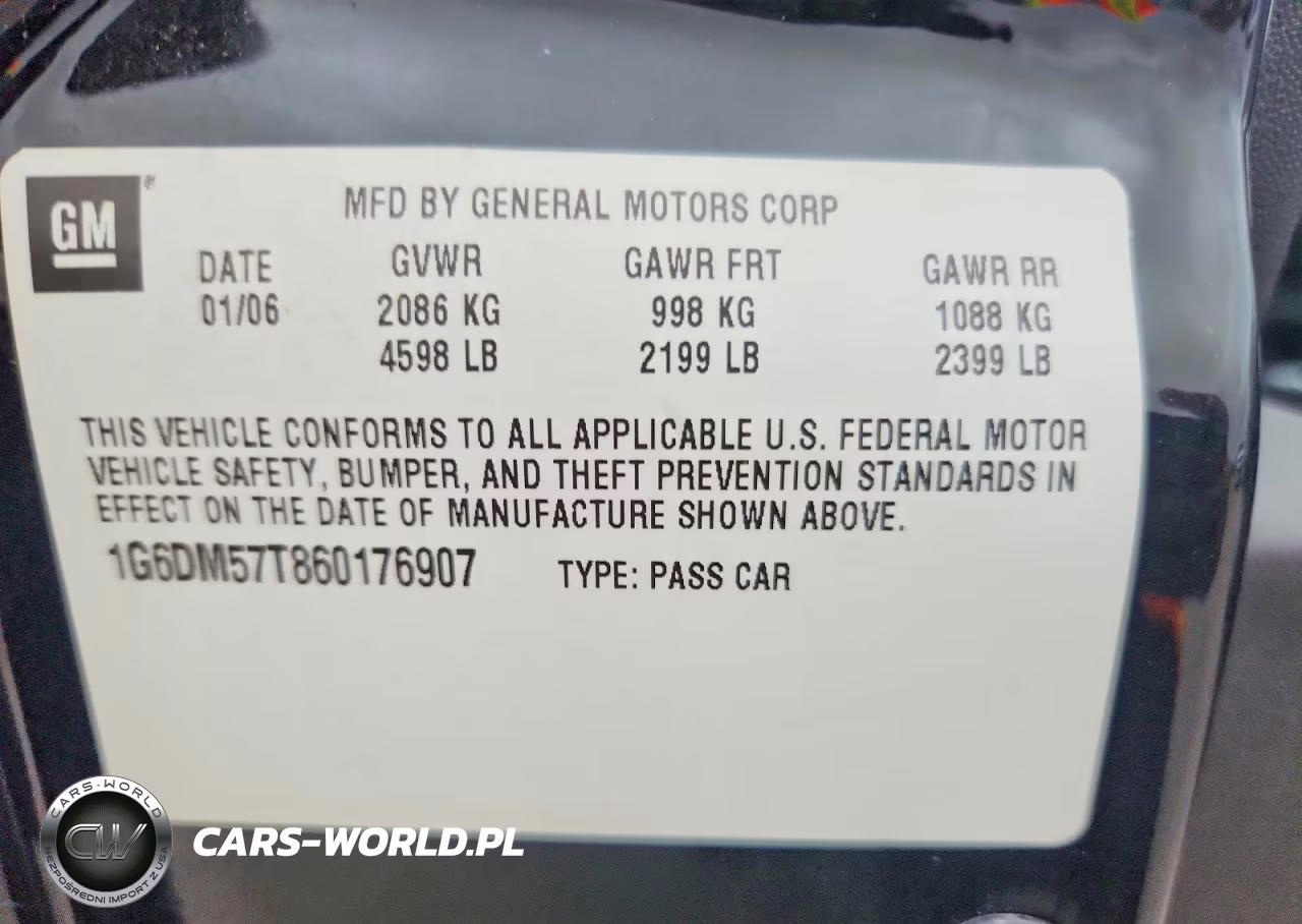 2006 Cadillac Cts VIN:1G6DM57T860176907 - 12