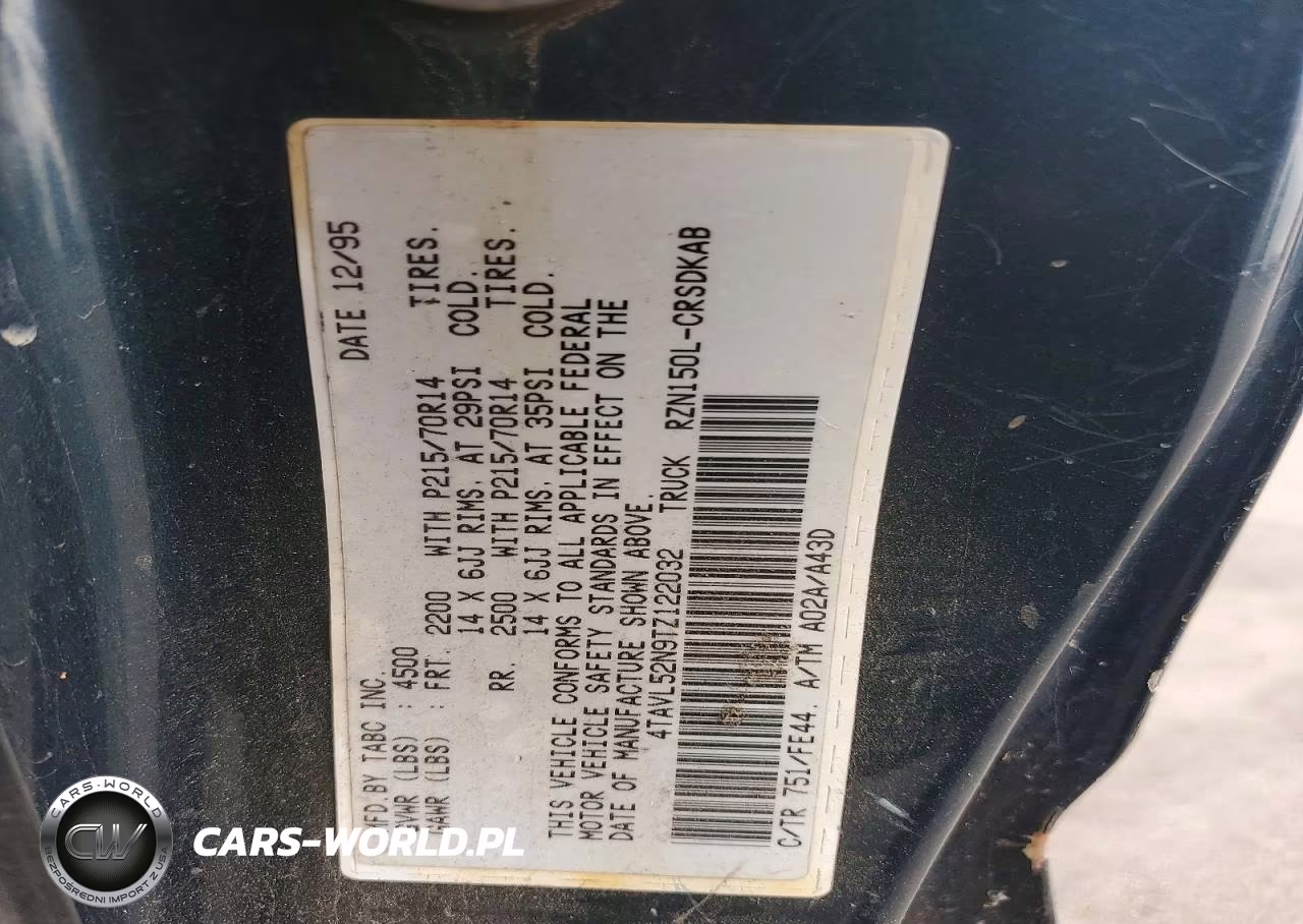 1996 Toyota Tacoma Xtracab VIN:4TAVL52N9TZ122032 - 13