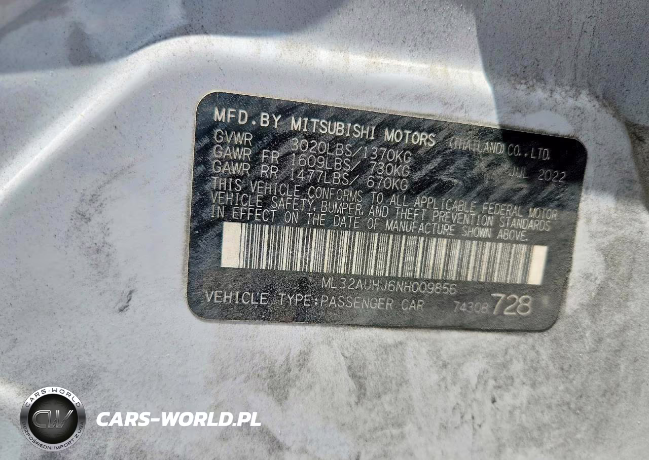 2022 Mitsubishi Mirage Es VIN:ML32AUHJ6NH009856 - 13