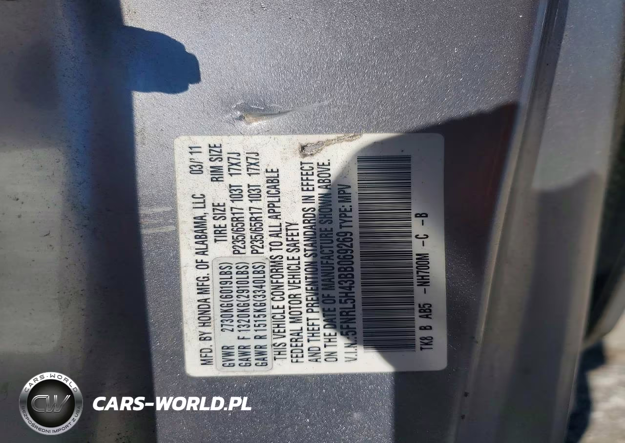 2011 Honda Odyssey Ex VIN:5FNRL5H43BB069269 - 13