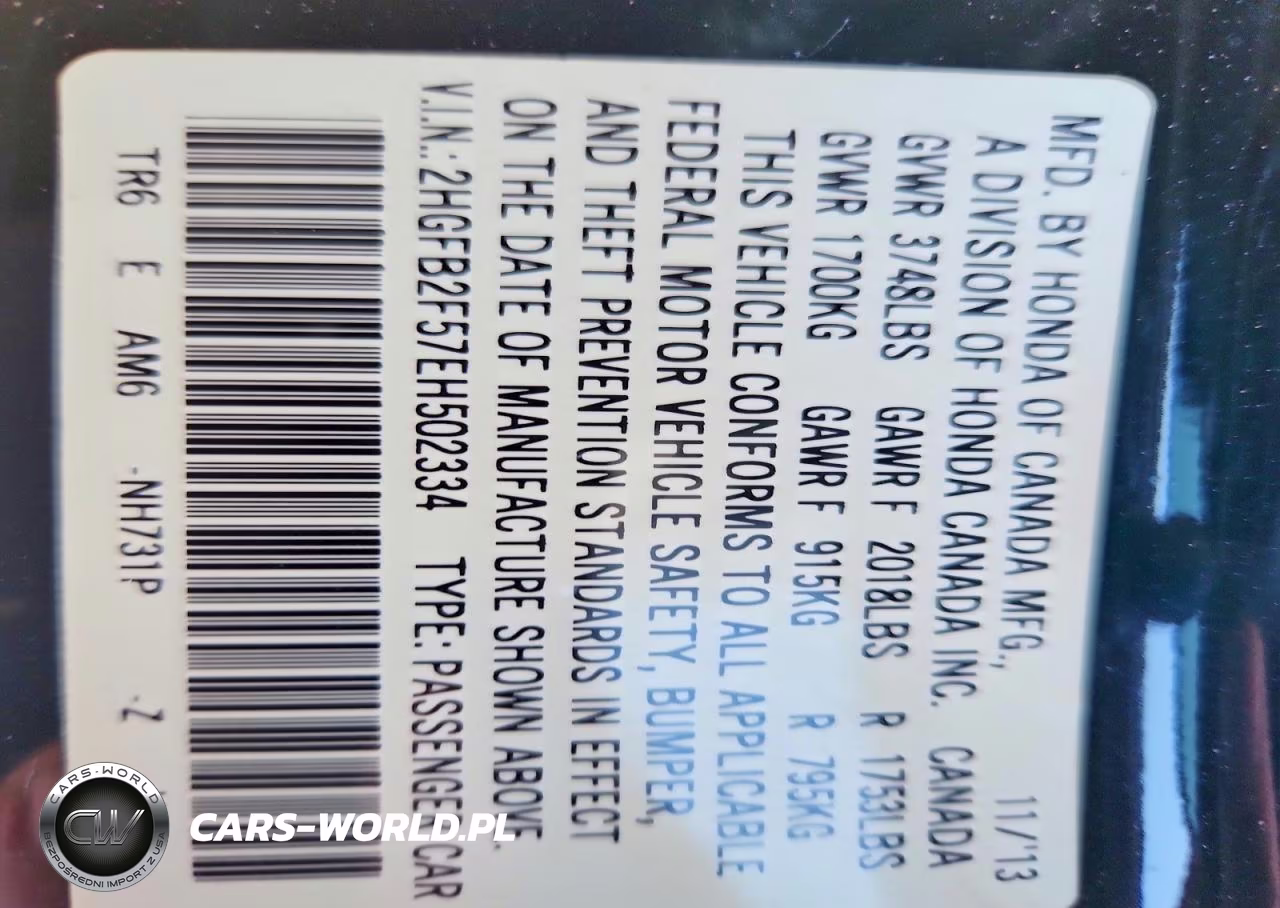 2014 Honda Civic Lx VIN:2HGFB2F57EH502334 - 12