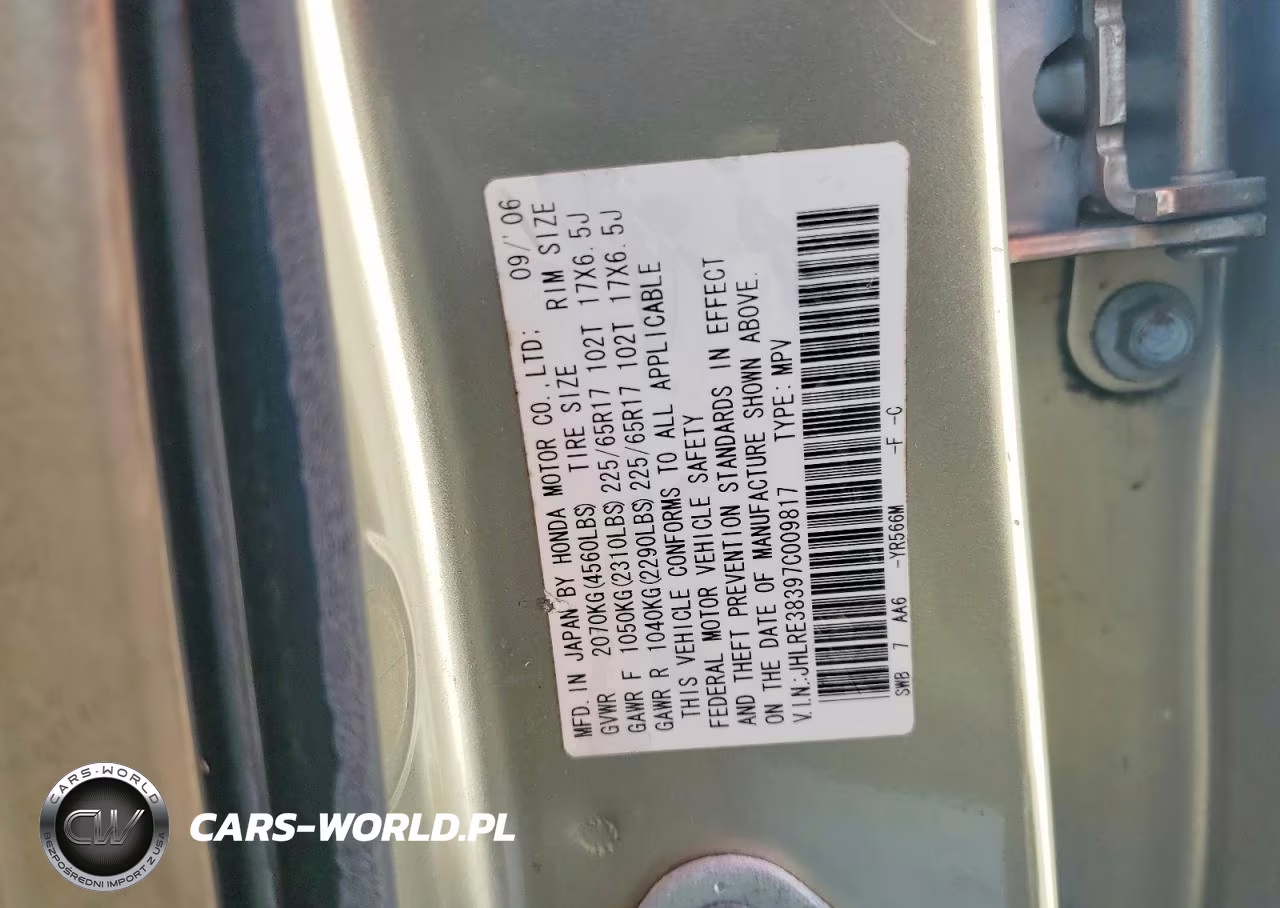 2007 Honda Cr-V Lx VIN:JHLRE38397C009817 - 13