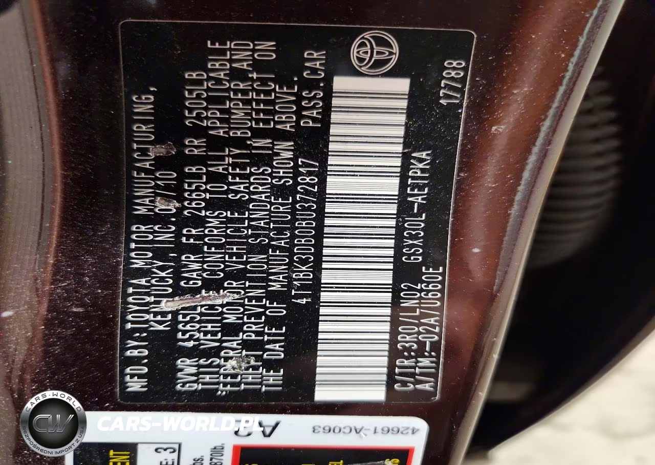2011 Toyota Avalon Limited VIN:4T1BK3DB0BU372817 - 12