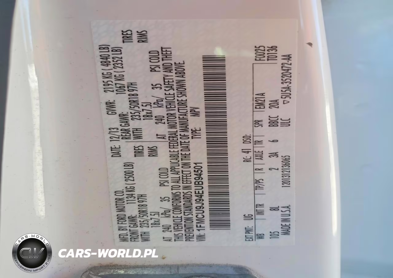 2014 Ford Escape Titanium VIN:1FMCU9J94EUB94501 - 13
